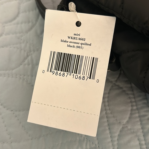 NWT Kate Spade purse. Black quilted with two compartments. - Picture 12 of 12